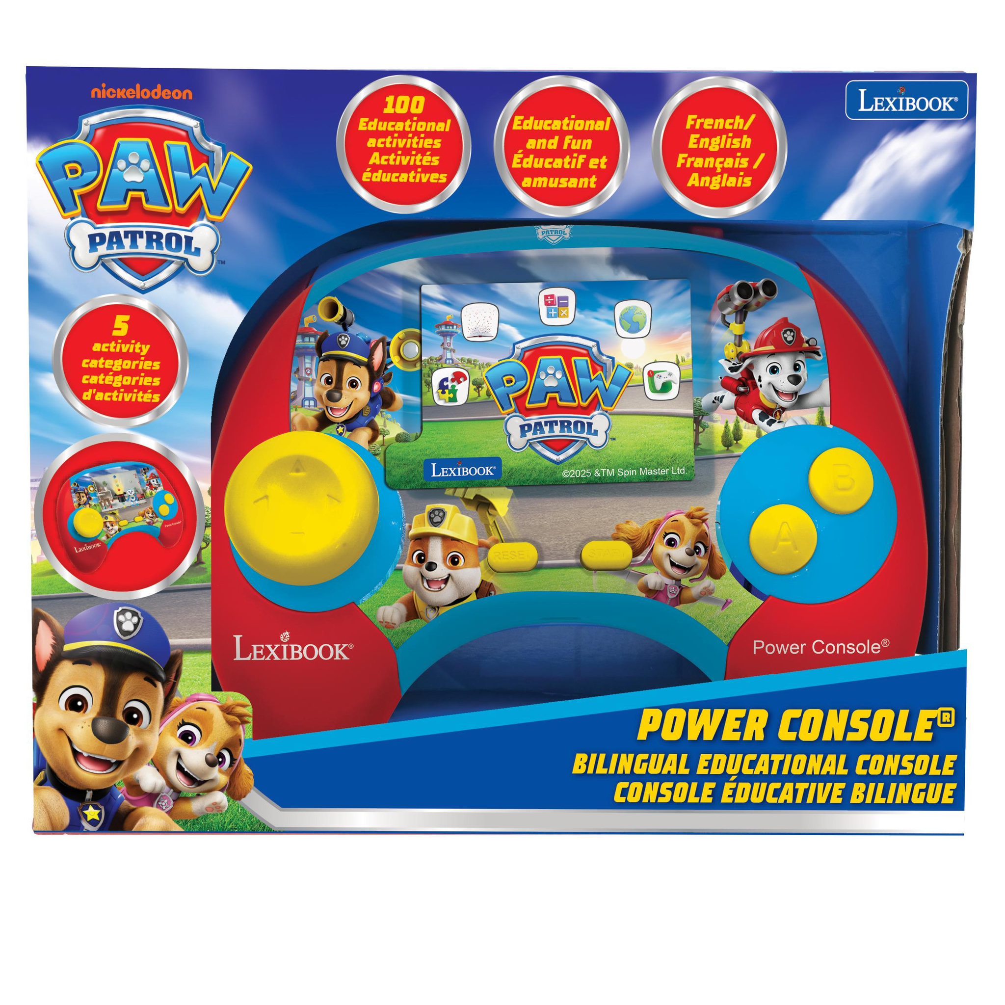 Voir la diapositive 3 : Lexibook Console de jeux Bilingue Pat'Patrouille (FR/EN)