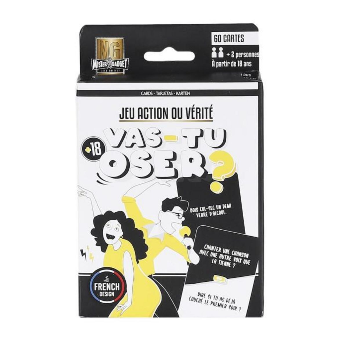 Paris Prix Jeu de 60 Cartes  Vas-tu Oser  8cm Multicolore