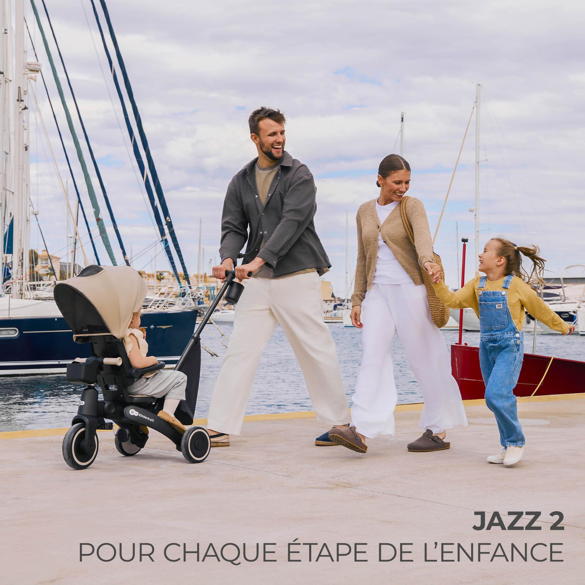 Voir la diapositive 2 : KINDERKRAFT Tricycle jazz 2 pratique et confortable