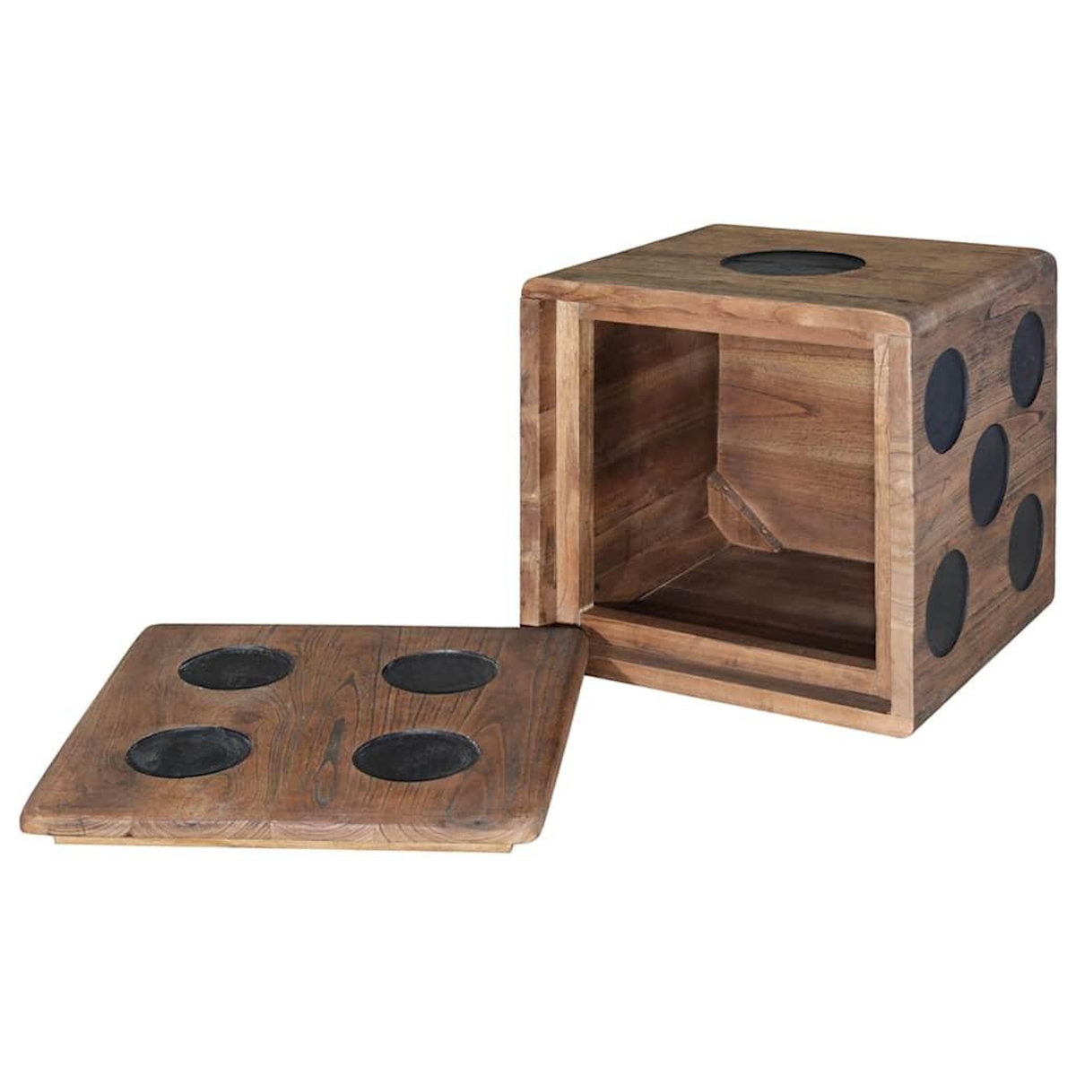 VIDAXL Boîte de rangement Bois Mindi 40x40x40 cm Design Des