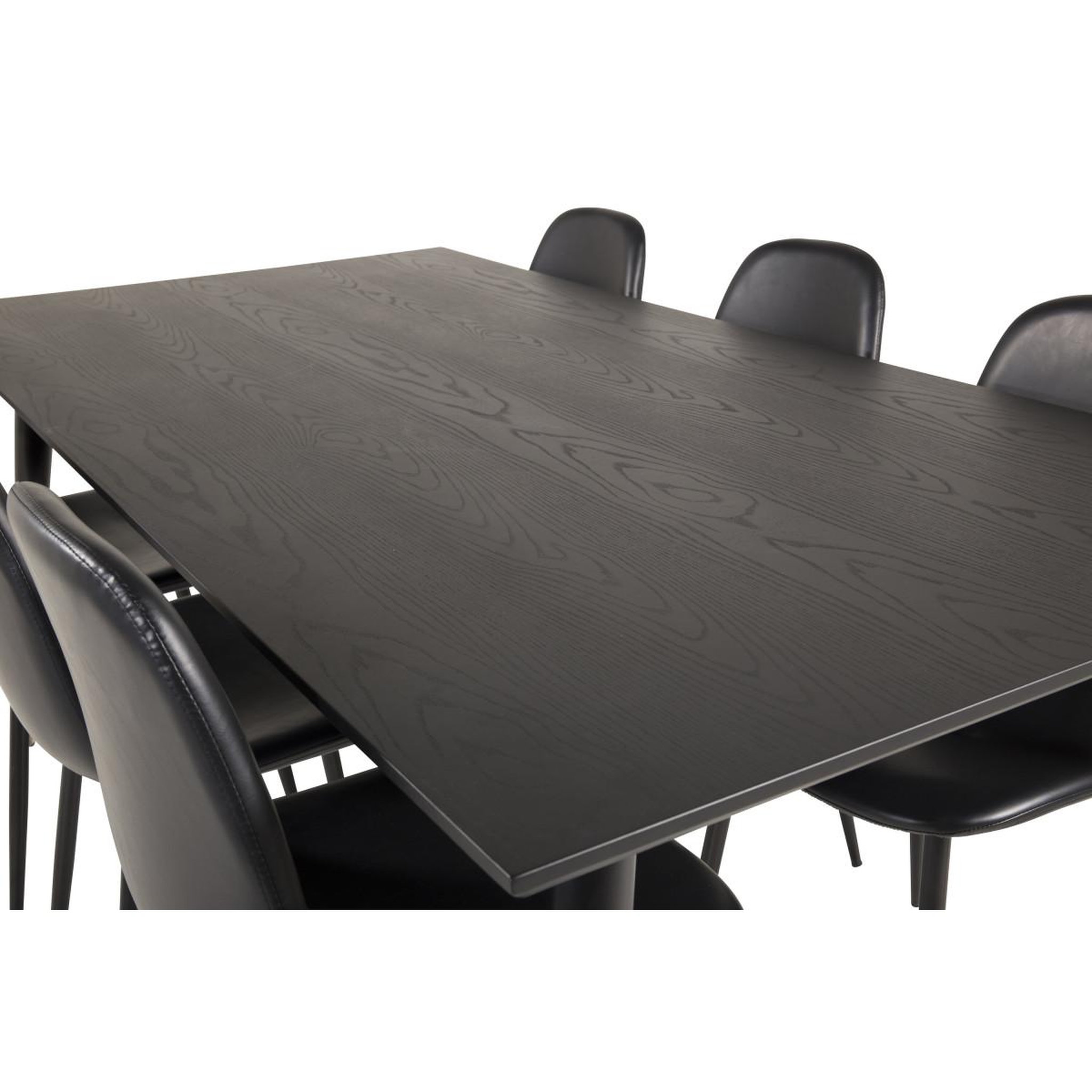 Voir la diapositive 4 : Paris Prix Ensemble table à manger & 6 chaises  dipp & polar  180cm noir