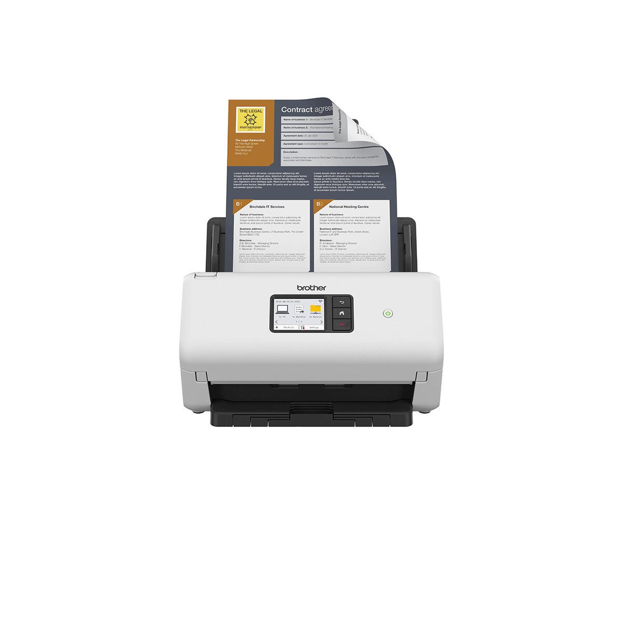 Voir la diapositive 2 : Brother Brother ADS-4550W scanner Scanner ADF 600 x 600 DPI Noir, Blanc