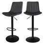 Voir la diapositive 1 : Rendez vous déco Lot de 2 chaises de bar réglables 62,5/83 cm gris foncé-Killi
