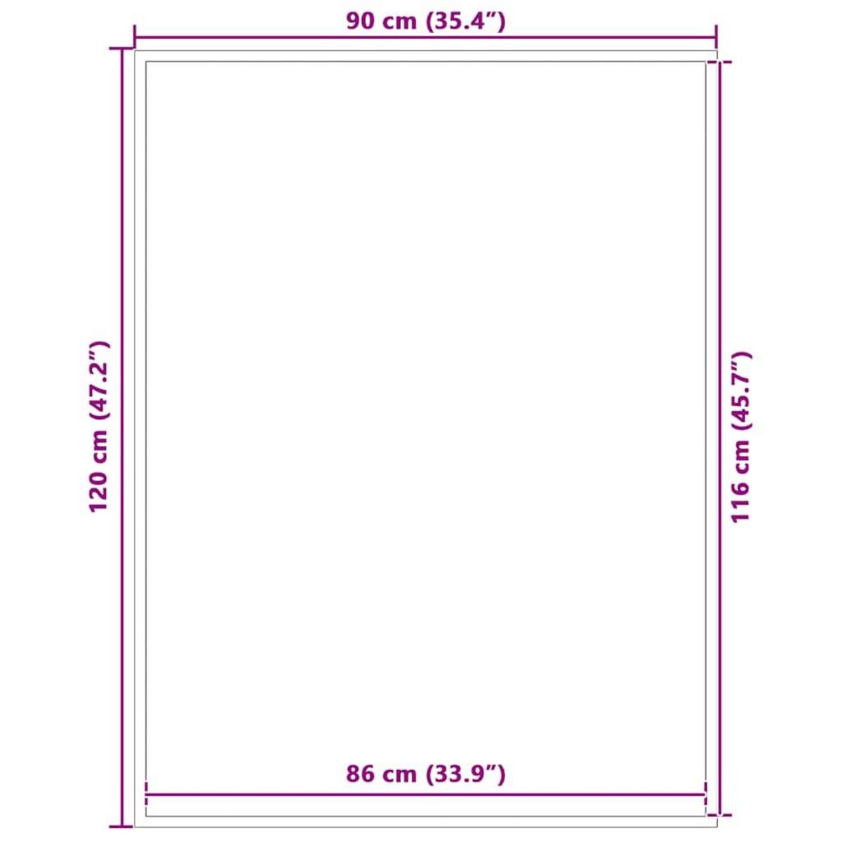VIDAXL Paillasson marron 90x120 cm