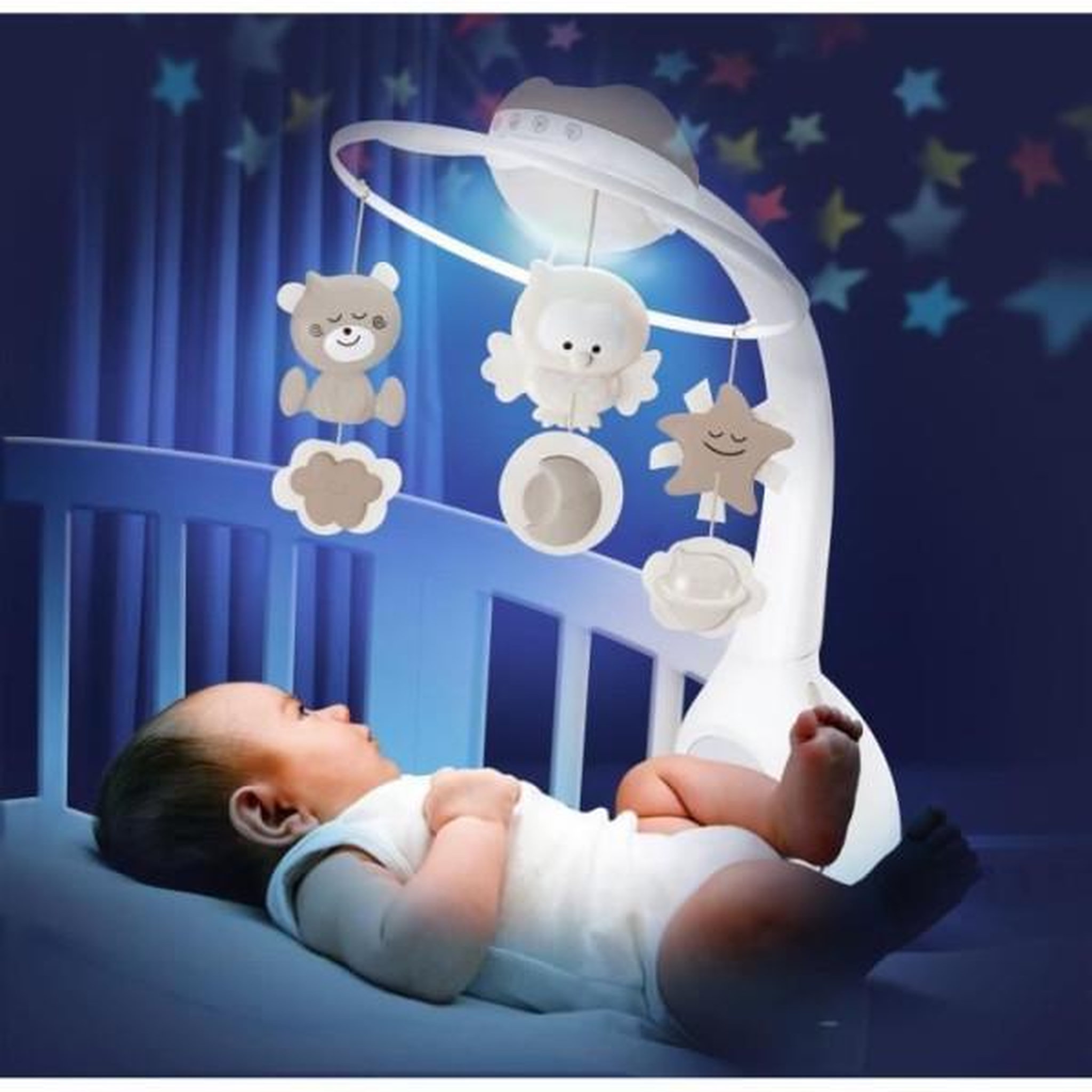 Voir la diapositive 3 : INFANTINO Mobile - INFANTINO - 4915 - Douce Nuit 3en1 - Blanc