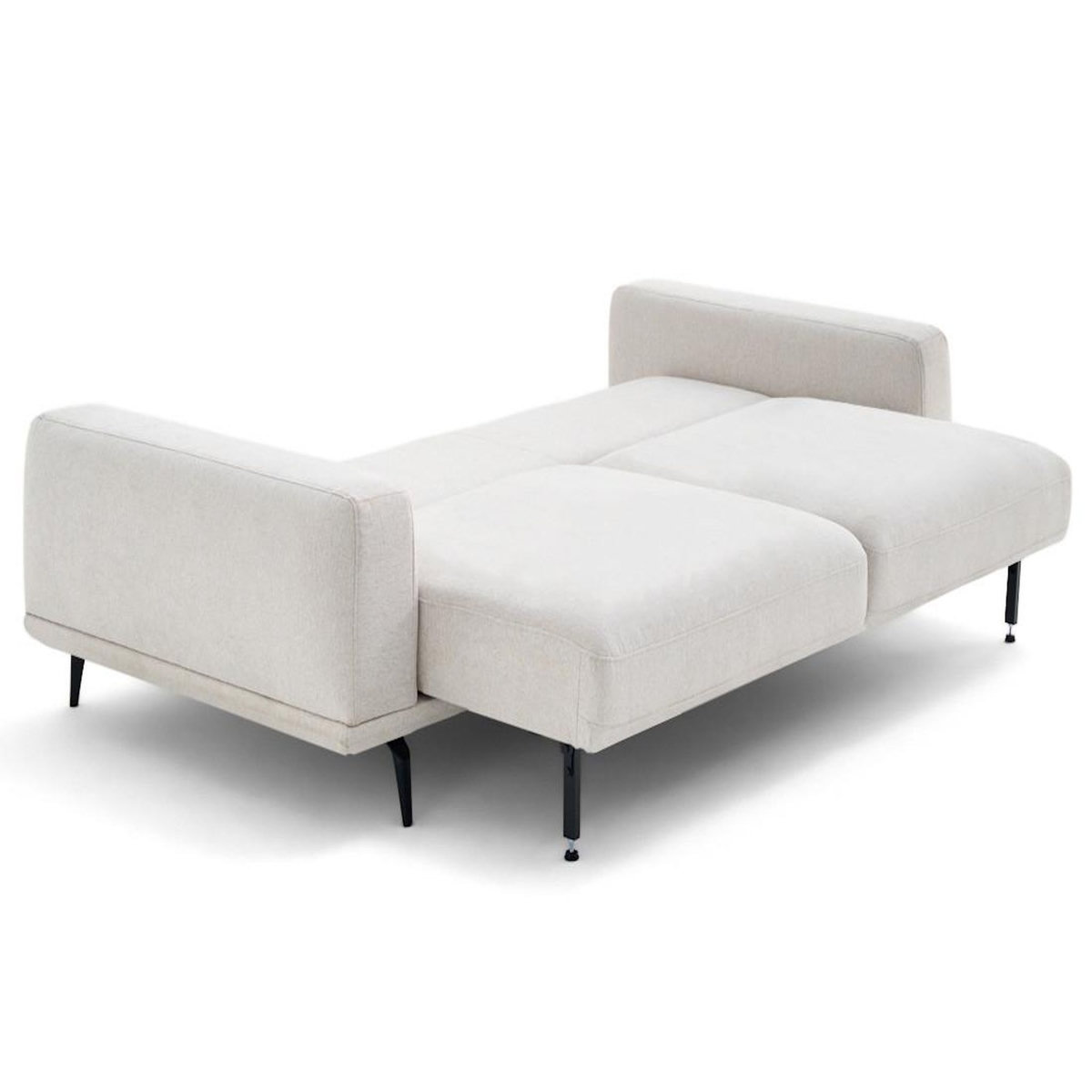 LISA DESIGN Vicence - canapé droit 3 places convertible en tissu