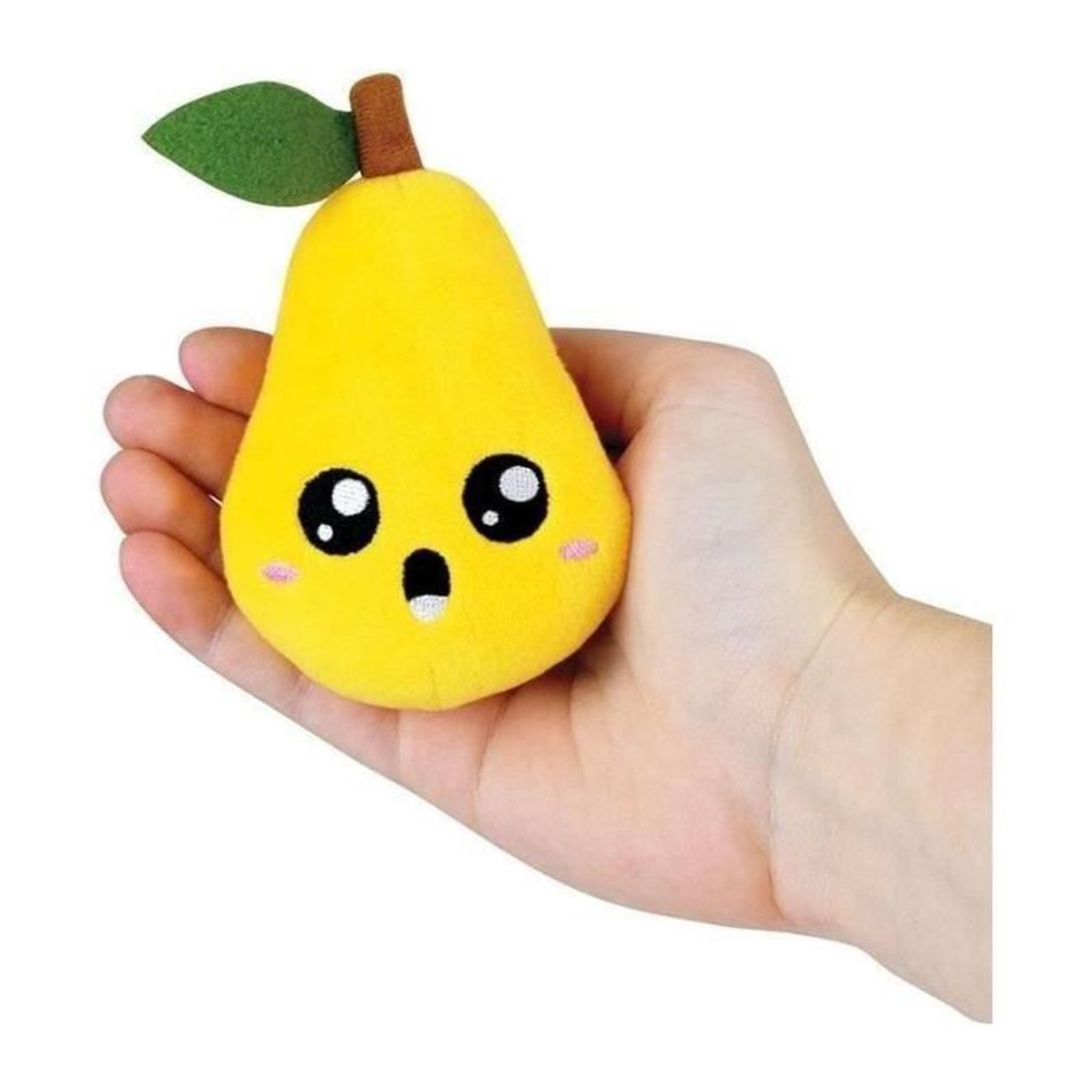 Voir la diapositive 2 : JEMINI Lot de 18 pochettes surprises - JEMINI - Surprise Market - Peluche fruits ou légumes +/- 10 cm, stickers et cartes mémo