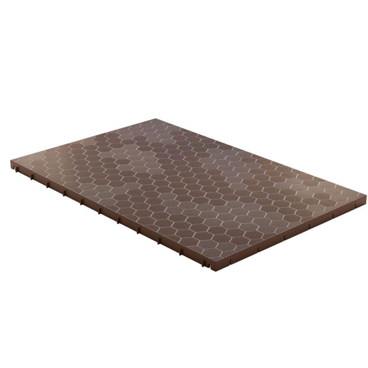 ART PLAST Dalle de sol Clipsable Marron Taupe 116 x 76 x 3 cm  Polypropylène Revêtement de Sol Modulable Intérieur / Extérieur Art Plast
