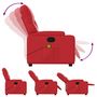 Voir la diapositive 5 : VIDAXL Fauteuil de massage inclinable rouge similicuir