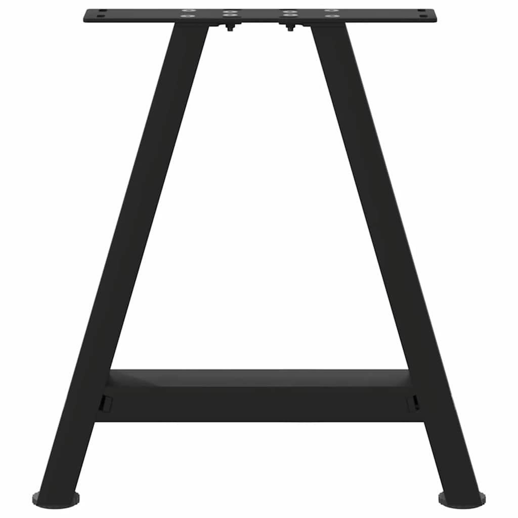 Voir la diapositive 5 : VIDAXL Pieds de table basse forme de A 2 pcs noir 50x(42-43) cm acier