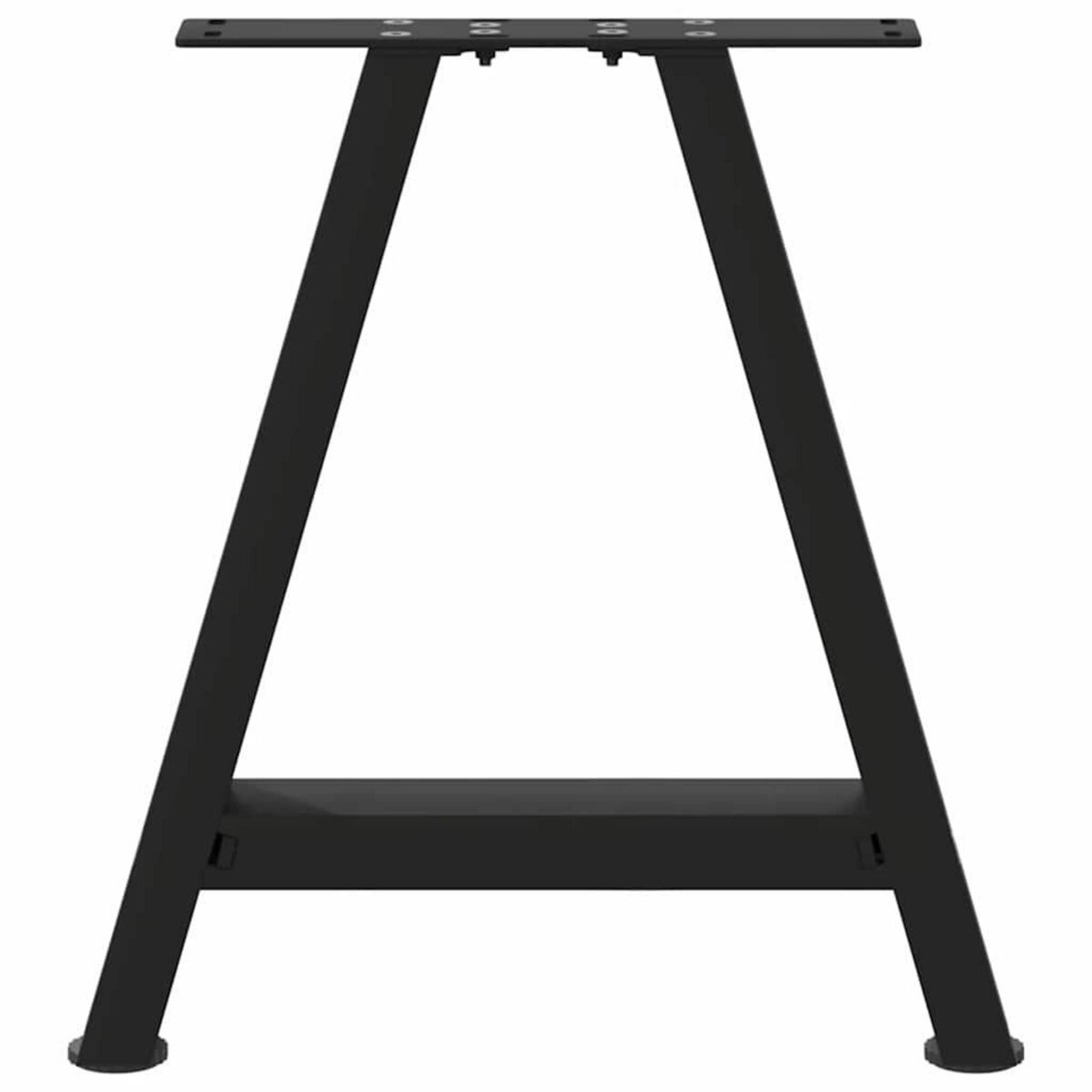 VIDAXL Pieds de table basse forme de A 2 pcs noir 50x(42-43) cm acier