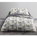 Home collection Parure de couette. Coloris disponibles : Gris
