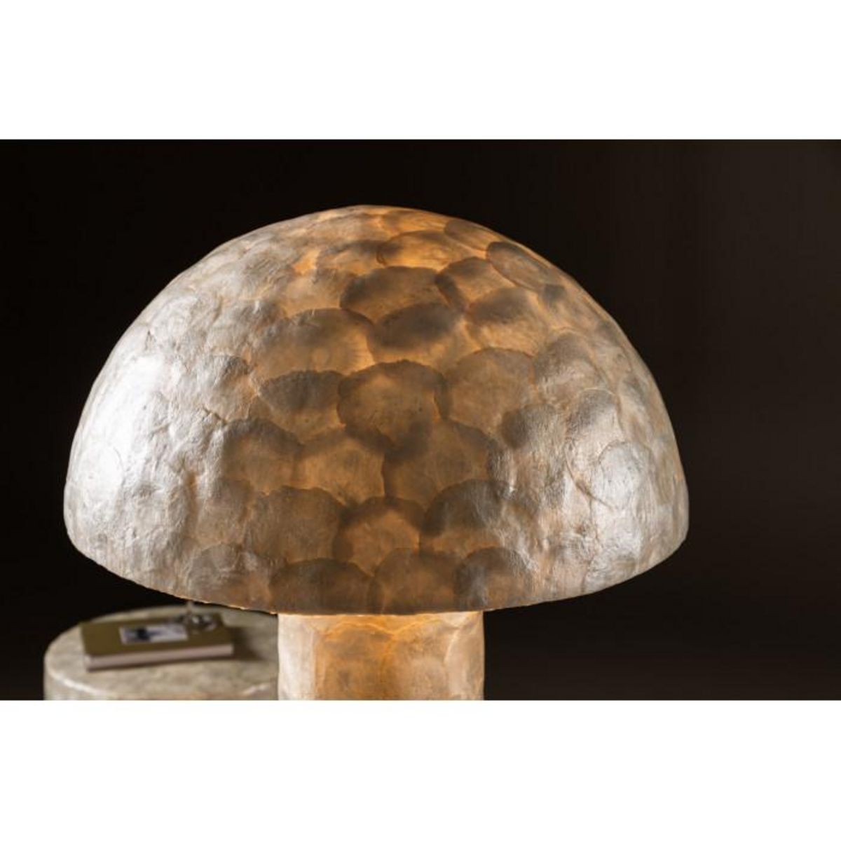 Paris Prix Lampadaire Design en Capiz  Lindon  120cm Gris Clair