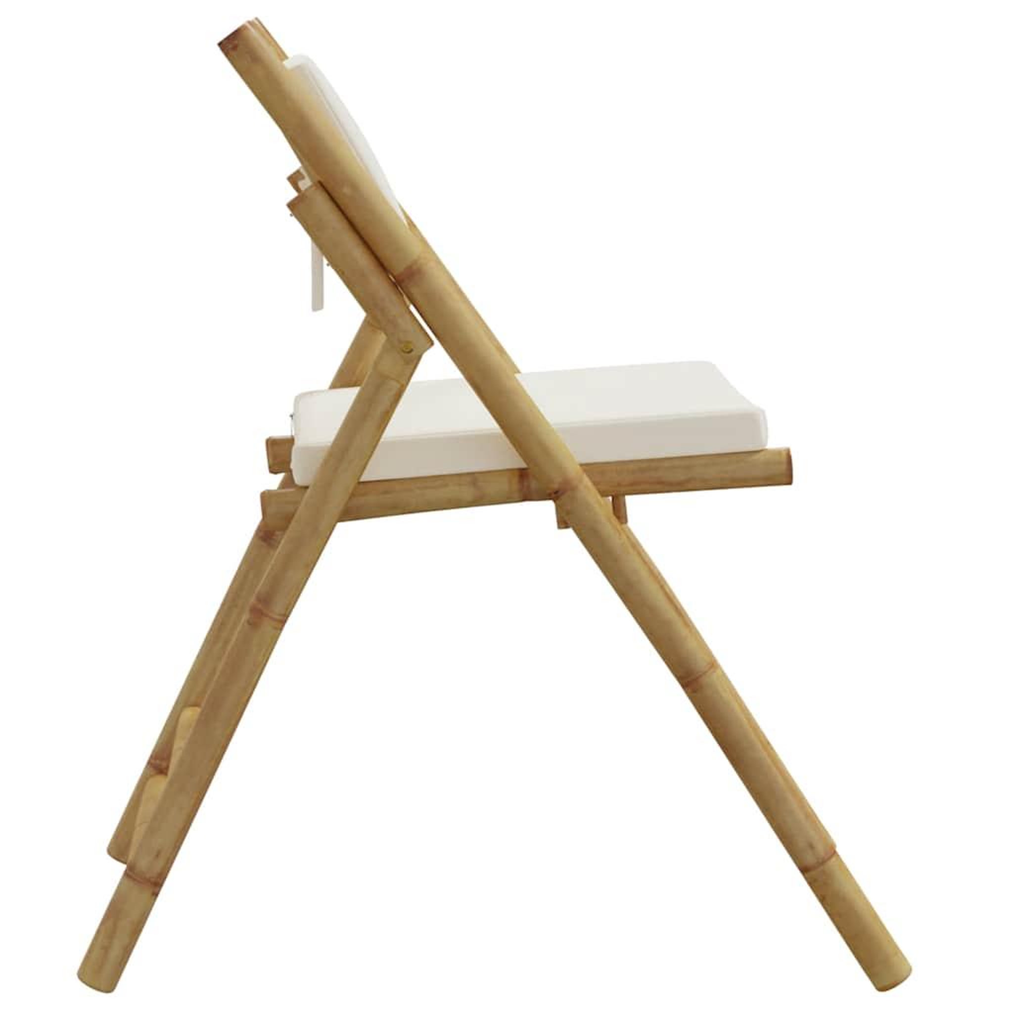 Voir la diapositive 5 : VIDAXL Chaises de bistro pliantes lot de 4 et coussins blanc creme