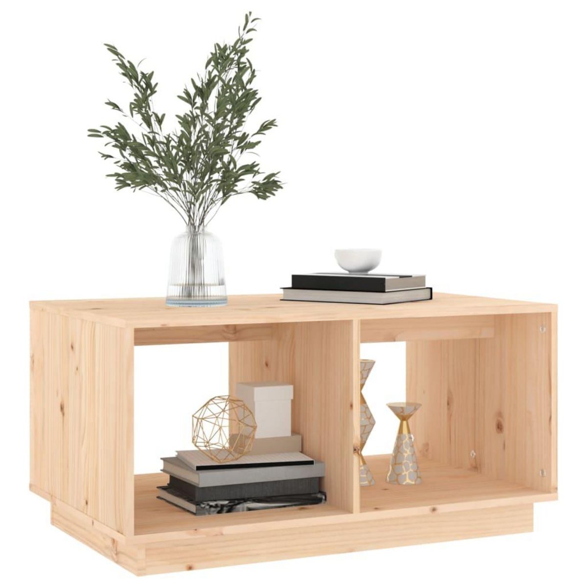 VIDAXL Table basse 80x50x40 cm Bois massif de pin