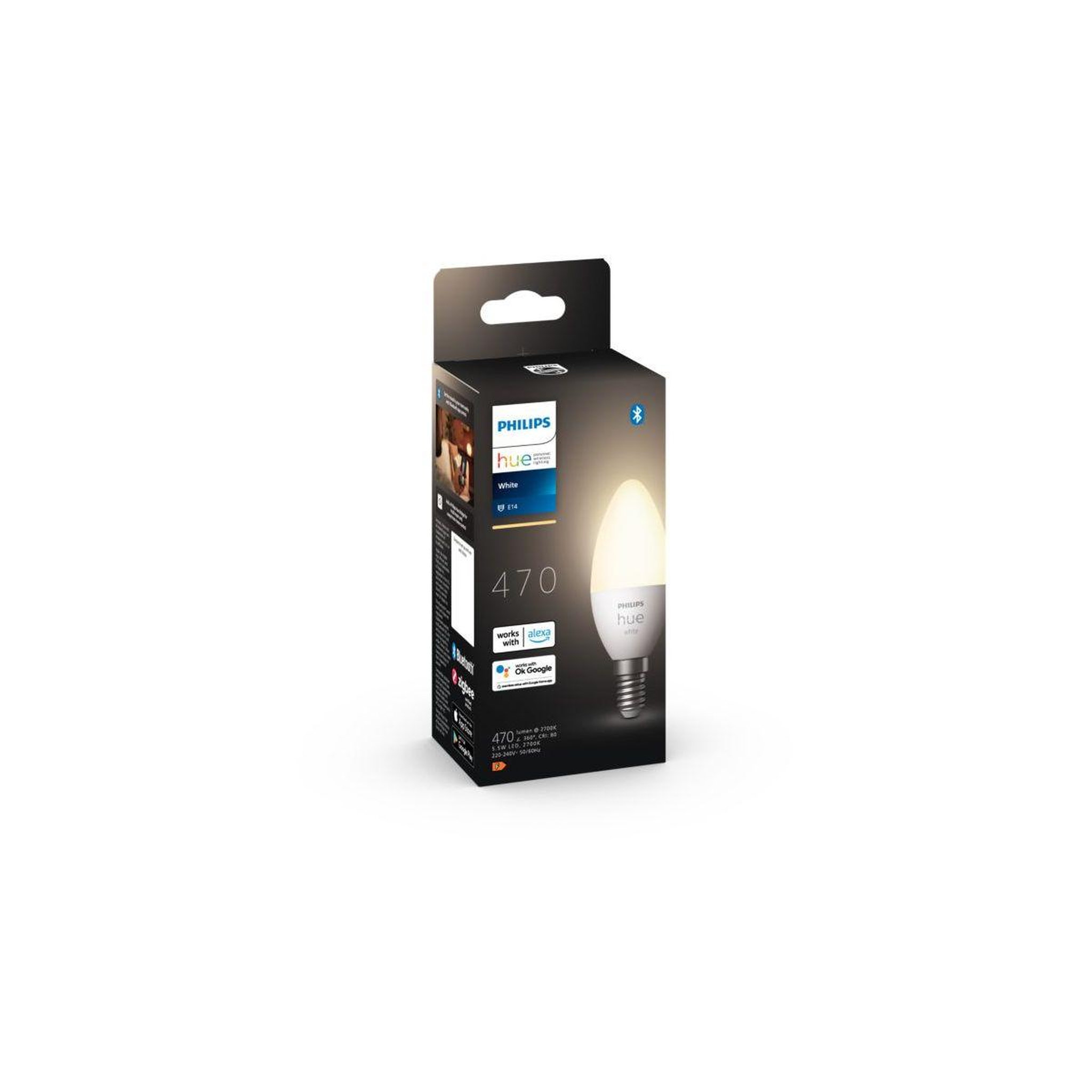 PHILIPS HUE Ampoule led connectée e14 white flamme