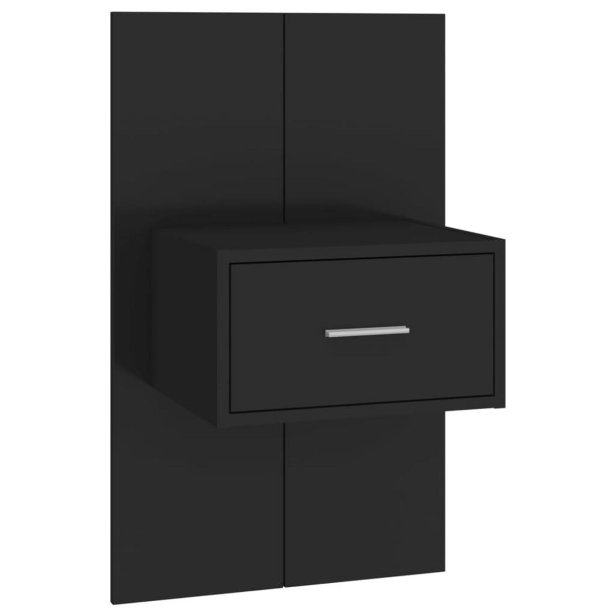 VIDAXL Tables de chevet murales 2 pcs Noir