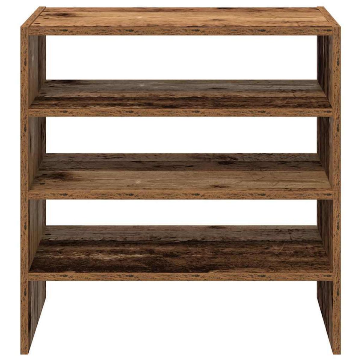 VIDAXL Etageres a chaussures 2 pcs empilable vieux bois 60x30x30,5 cm