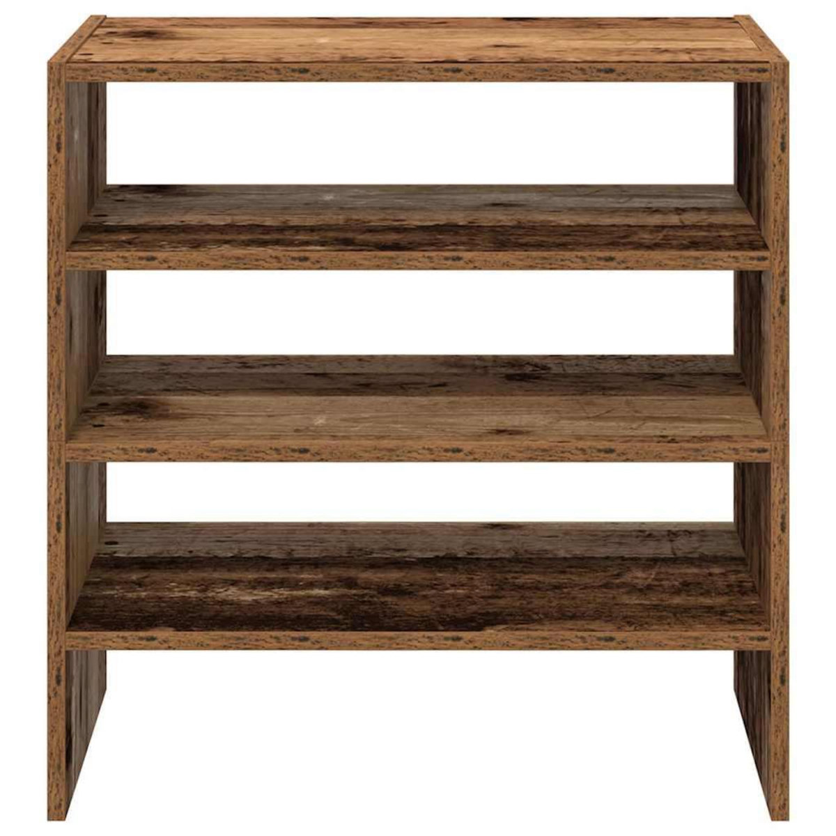 VIDAXL Etageres a chaussures 2 pcs empilable vieux bois 60x30x30,5 cm