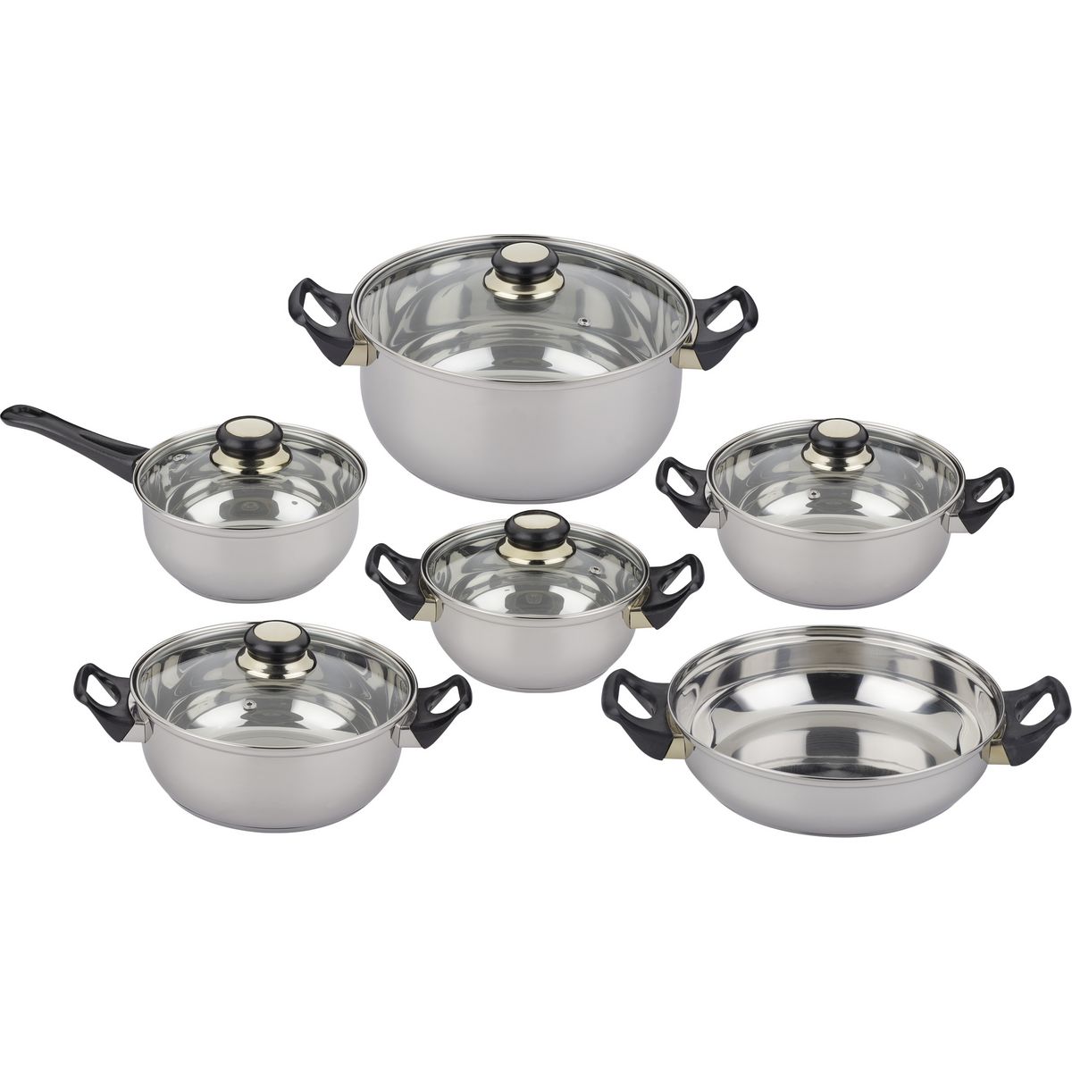 Batterie de cuisine inox 11 pièces