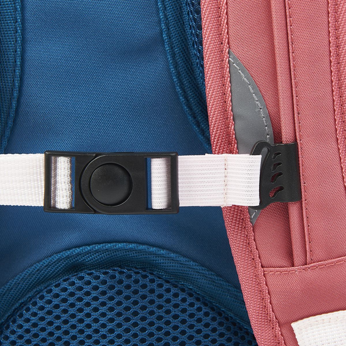 AUCHAN Sac à dos 2 compartiments 38 cm bleu et rose Nature Lover