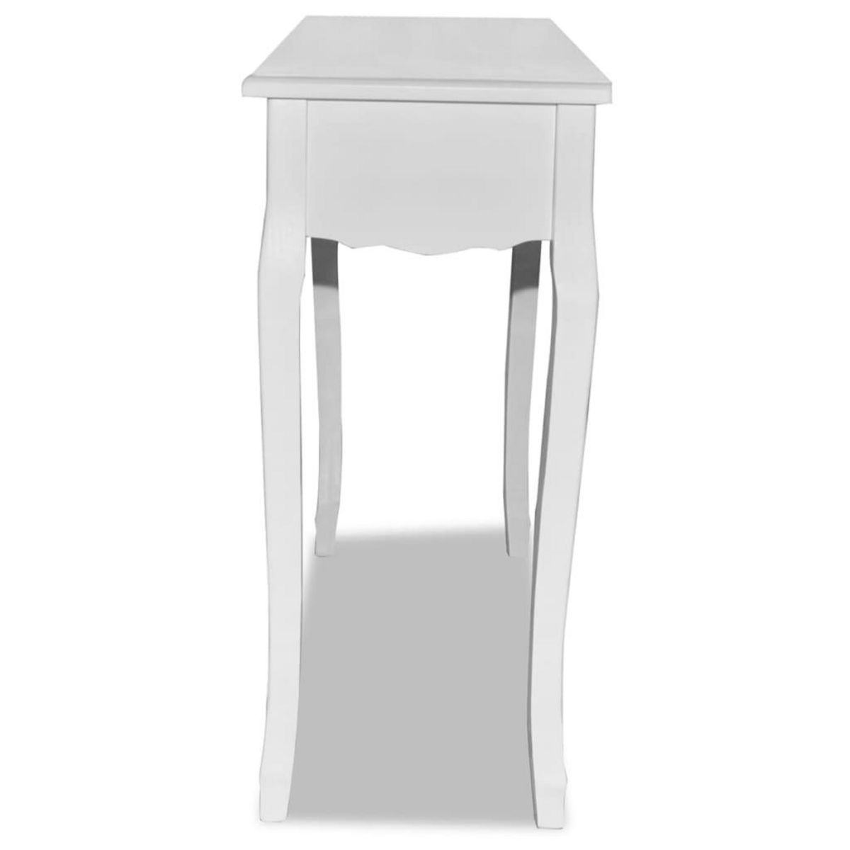 VIDAXL Table de console et coiffeuse Blanc