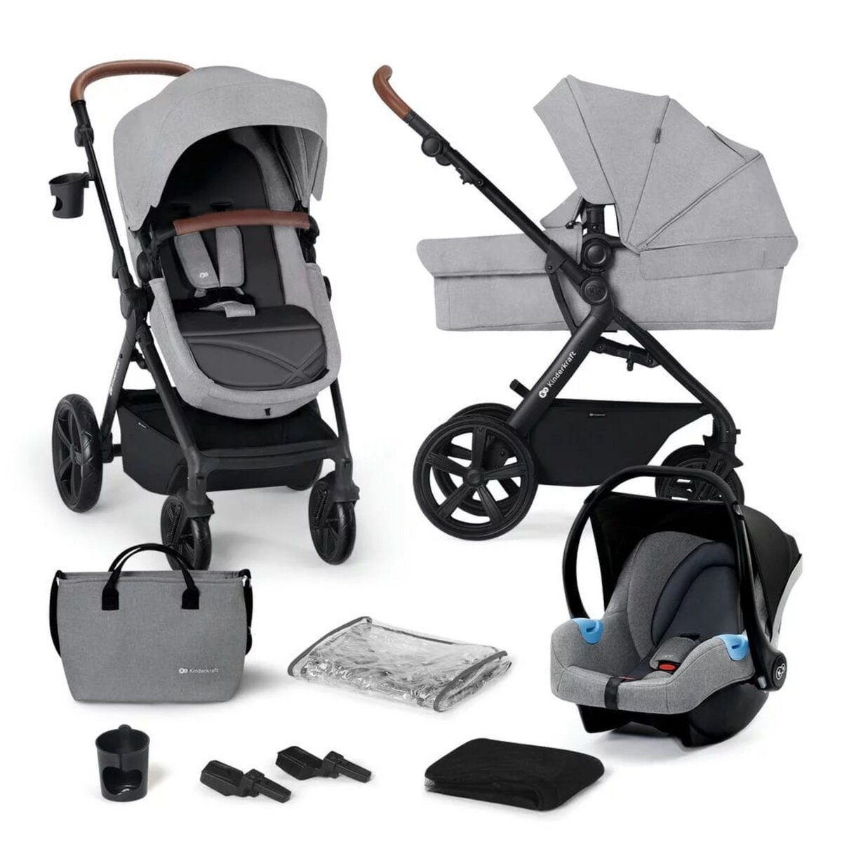 Kinderkraft Poussette trio combinée 3en1 B-TOUR black