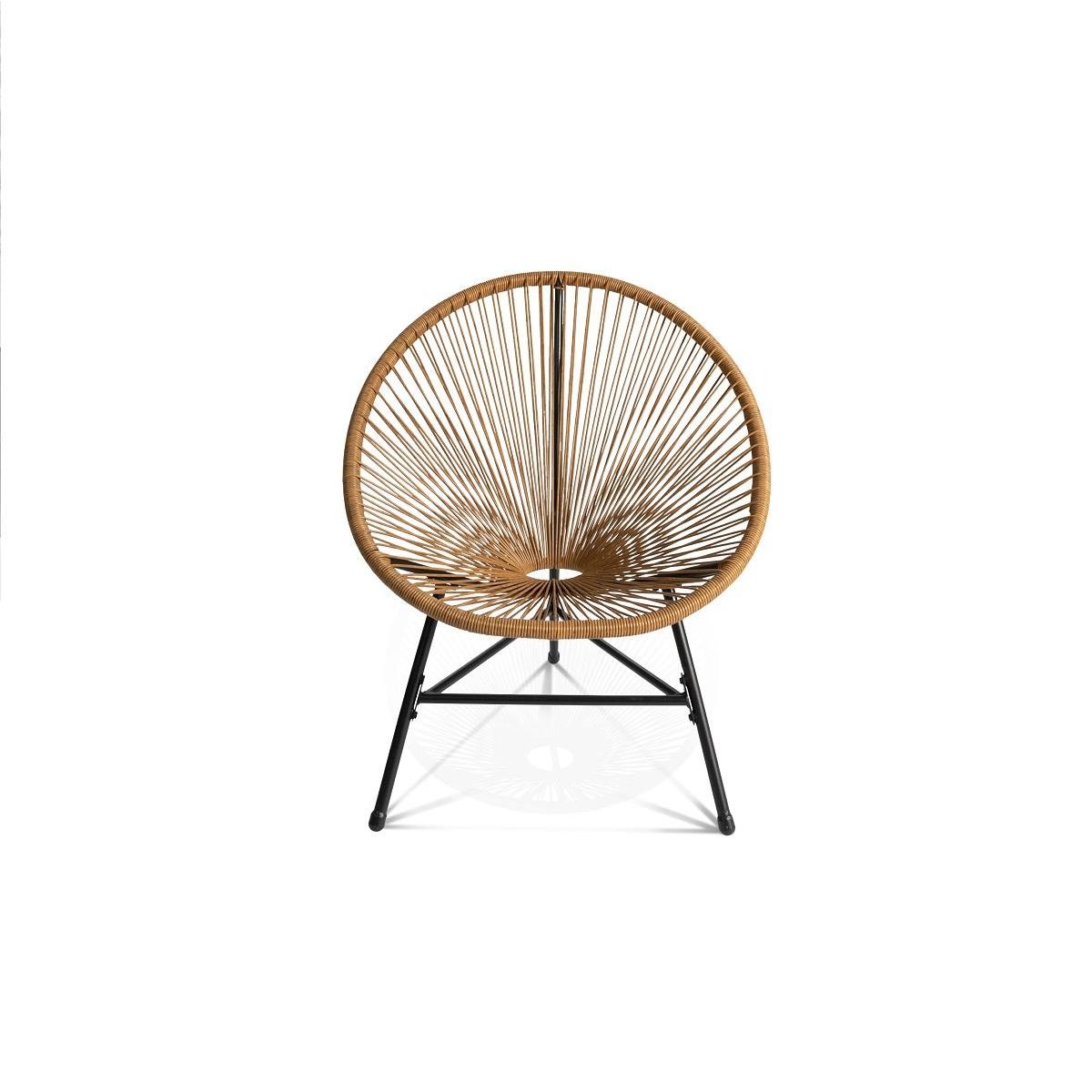 Inkazen Salon bas de jardin en résine naturel 2 places CUBA