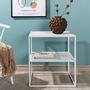 Voir la diapositive 5 : Paris Prix Table d'Appoint Avec Étagère  Netz  60cm Blanc