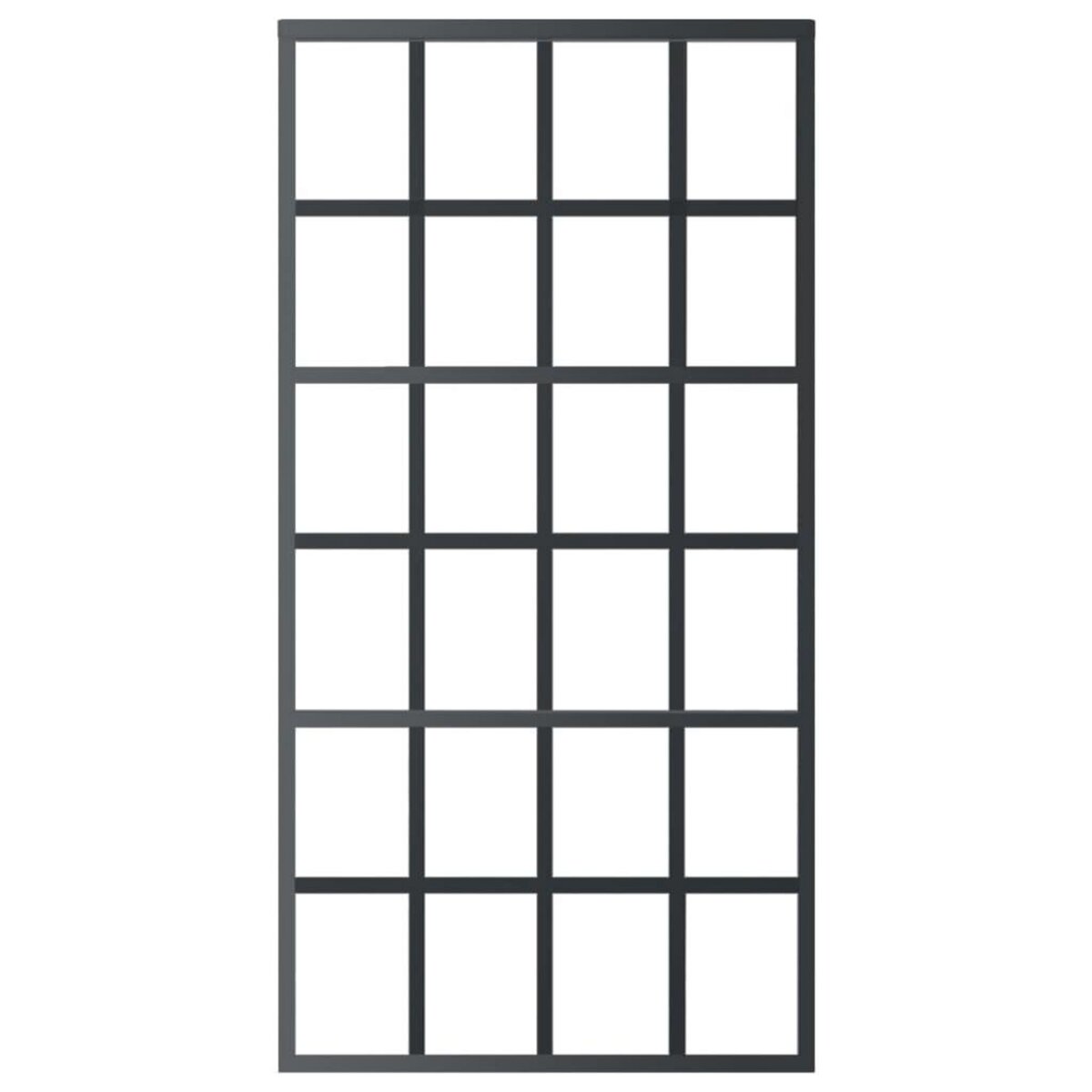 VIDAXL Porte coulissante Verre ESG et aluminium 102x205 cm Noir