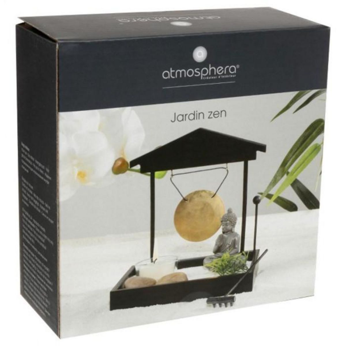 ATMOSPHERA Jardin zen Tori - 12 x 15 cm - Noir