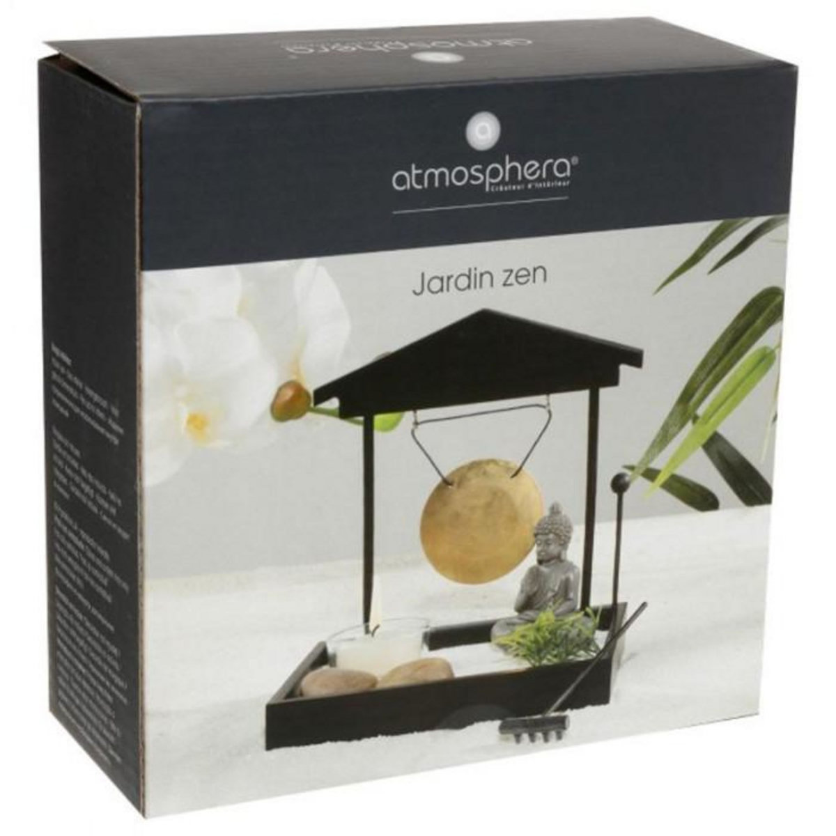 ATMOSPHERA Jardin zen Tori - 12 x 15 cm - Noir