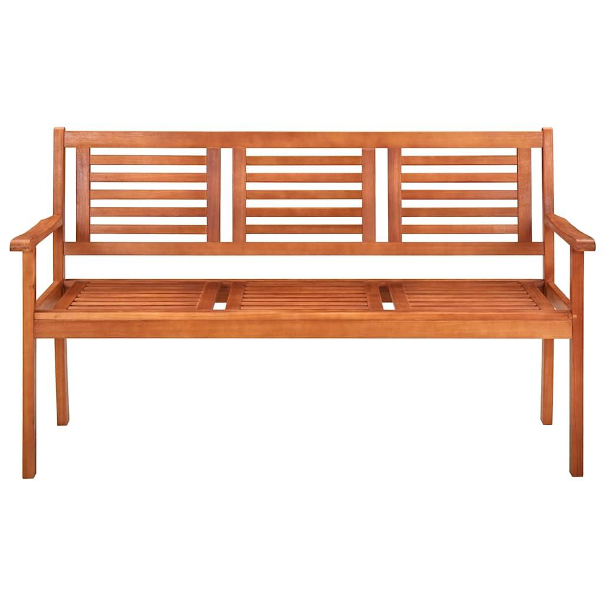 Voir la diapositive 3 : VIDAXL Banc de jardin 3 places avec coussin 150 cm Bois d'eucalyptus