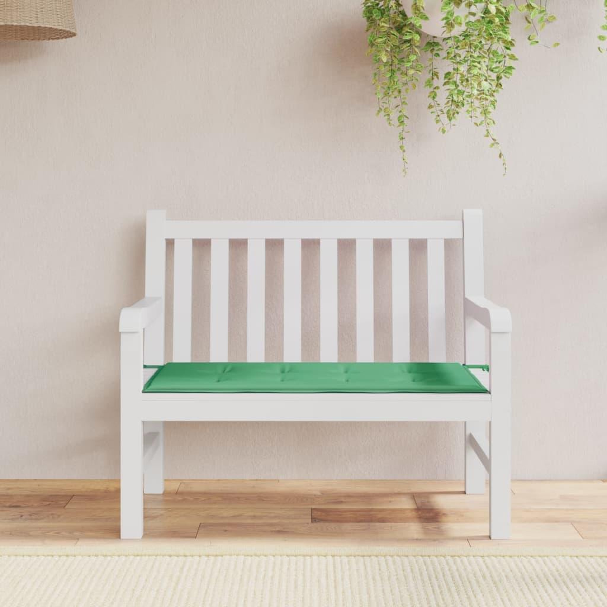 Voir la diapositive 1 : VIDAXL Coussin de banc de jardin vert 120x50x3 cm tissu oxford