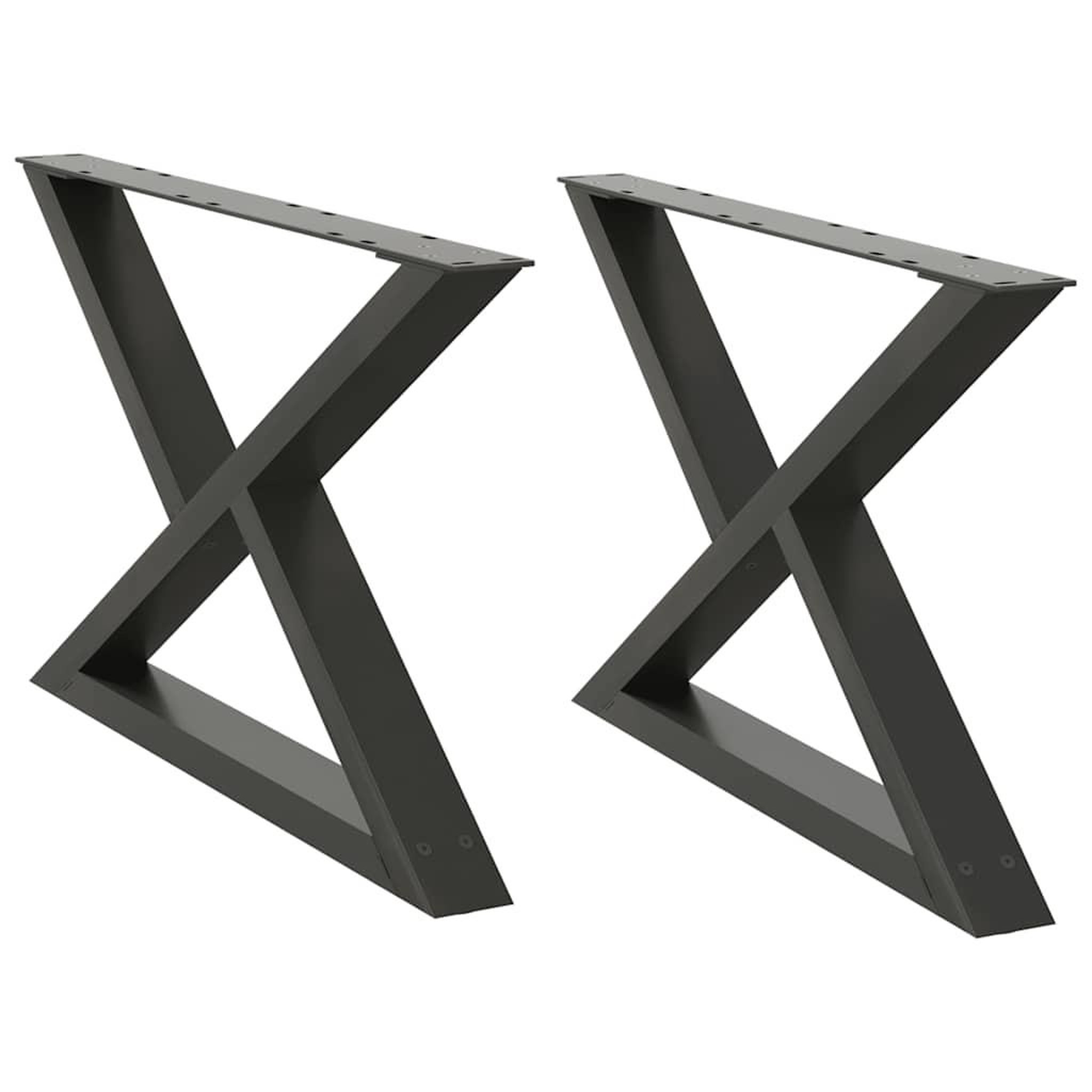 Voir la diapositive 2 : VIDAXL Pieds de table basse 2 pcs anthracite 70x(42-43,3) cm