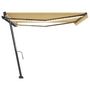 Voir la diapositive 3 : VIDAXL Auvent manuel retractable avec LED 400x300 cm Jaune et blanc
