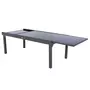 HESPERIDE Table extensible rectangulaire en verre Piazza 8/12 places Gris anthracite