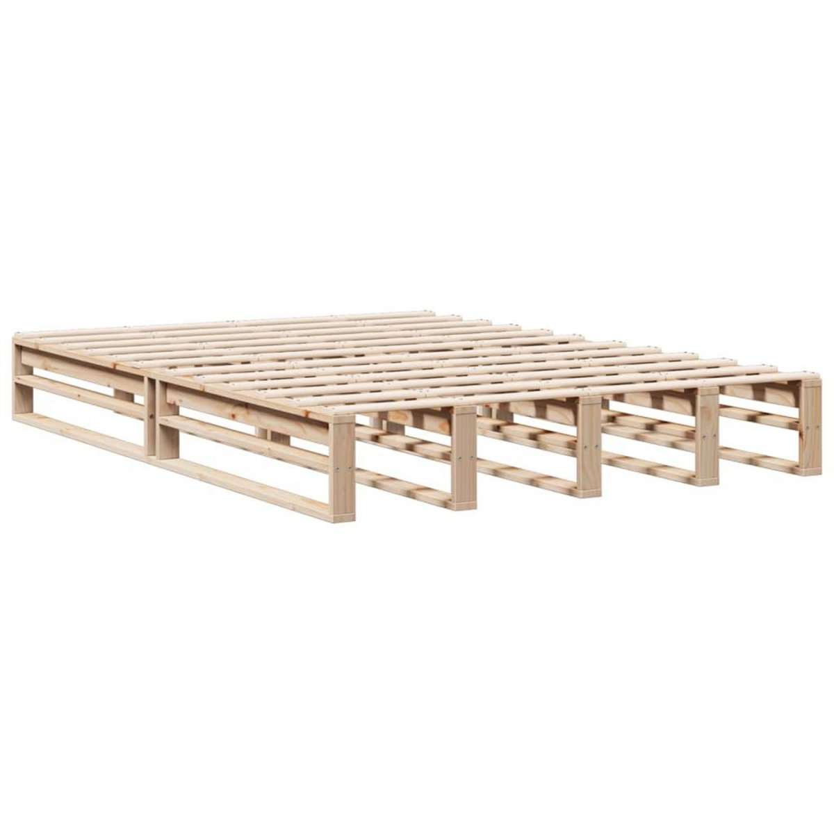 VIDAXL Lit bibliotheque sans matelas 140x200 cm bois massif de pin
