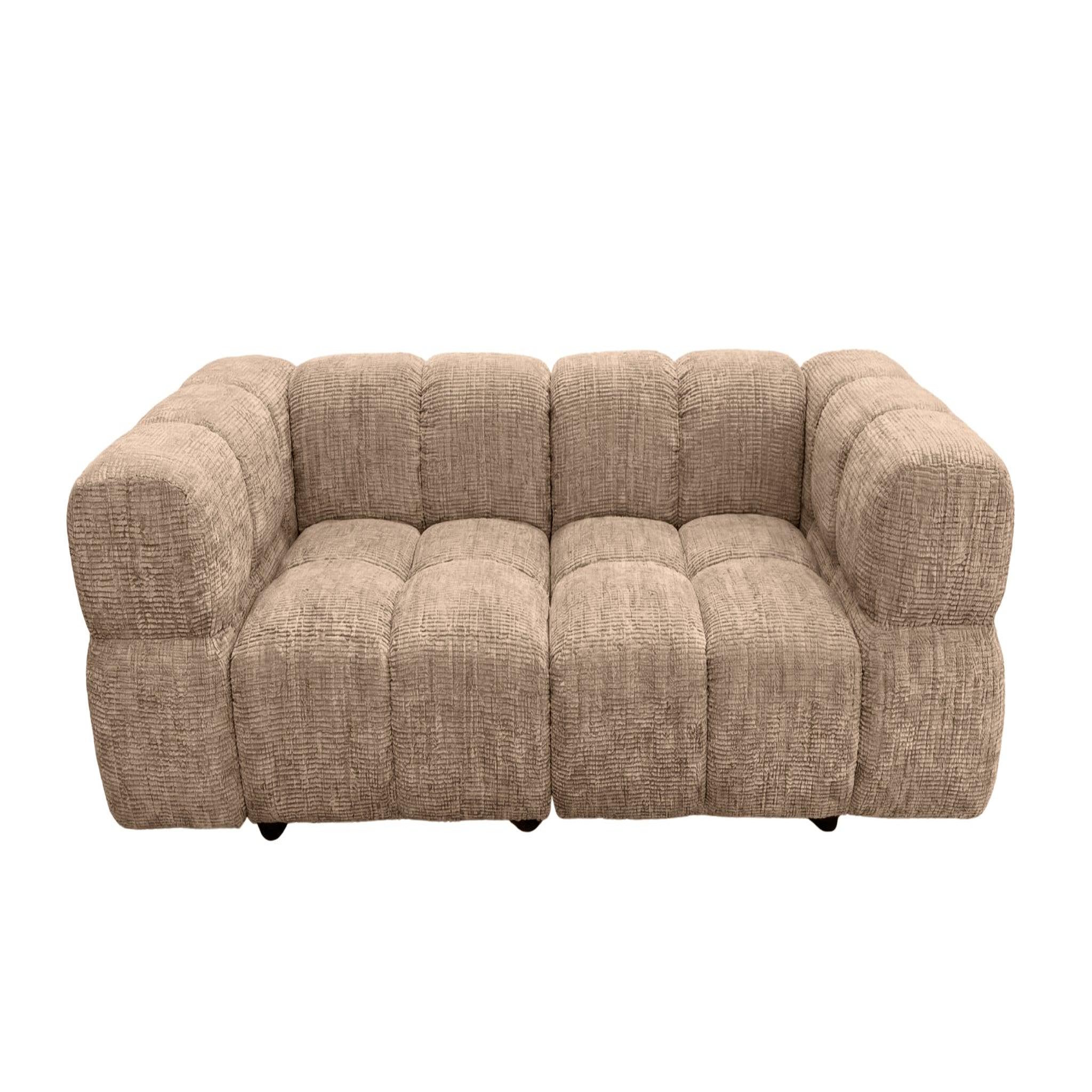 Voir la diapositive 1 : CASANOVA PARIS Gustave - canapé droit tissu chenille 2 places
