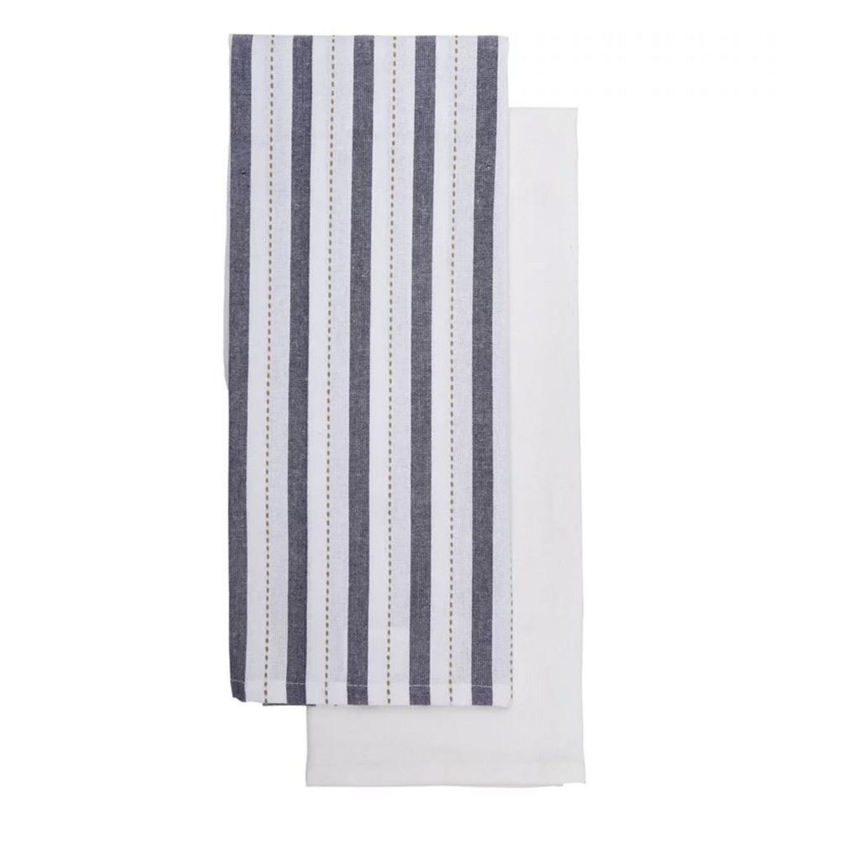 LUANCE Set 2 Torchons Blanc//Beige Luance Charlize 50x70cm