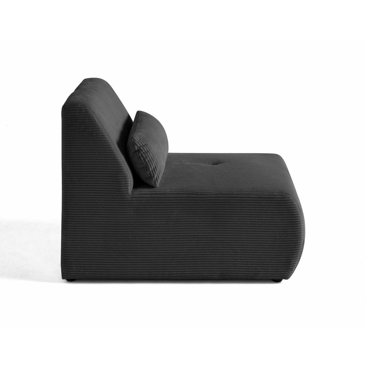 LISA DESIGN Onyx - fauteuil sans accoudoirs - en velours côtelé