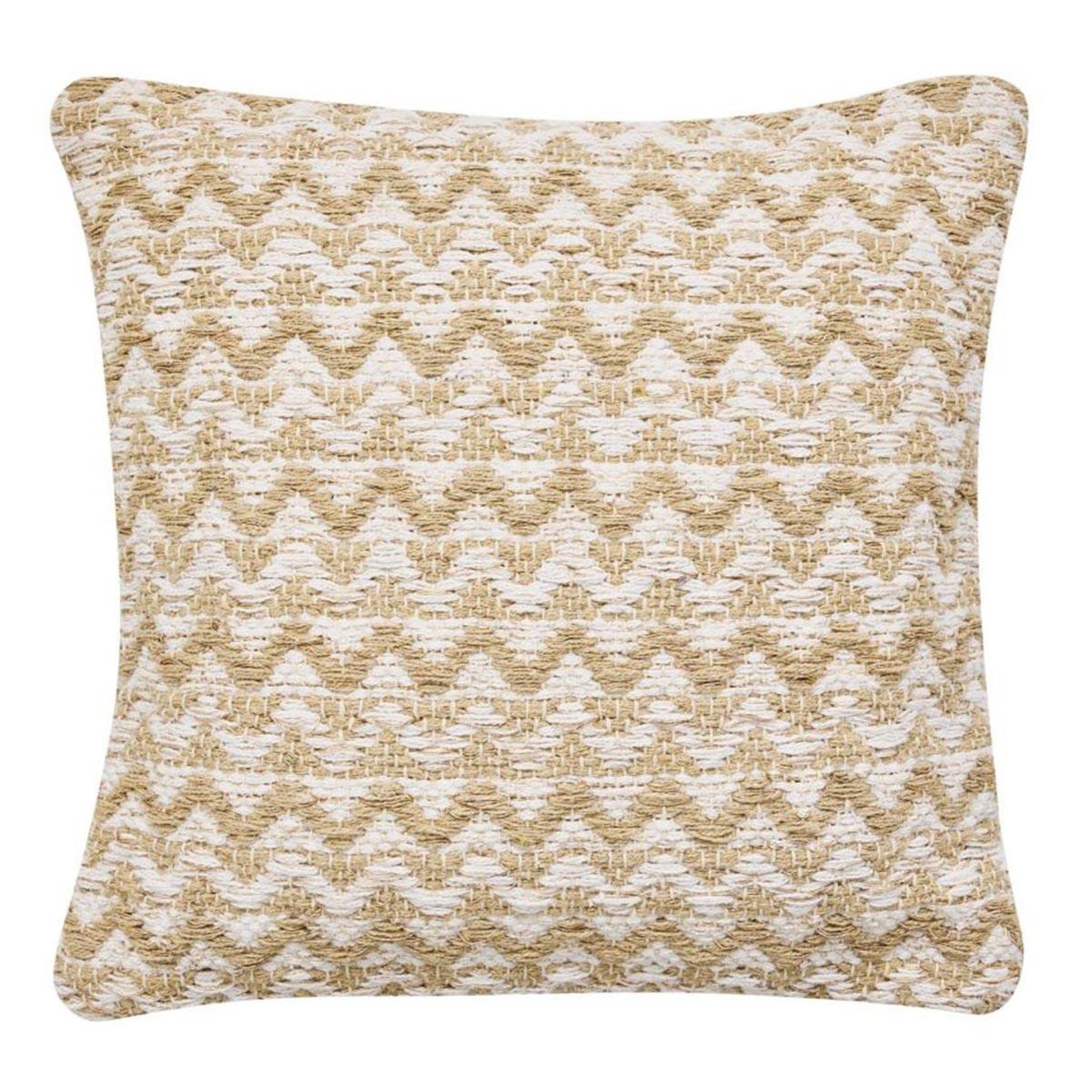 Douceur d'Intérieur Coussin déco fantaisie  loumeo  40x40cm naturel