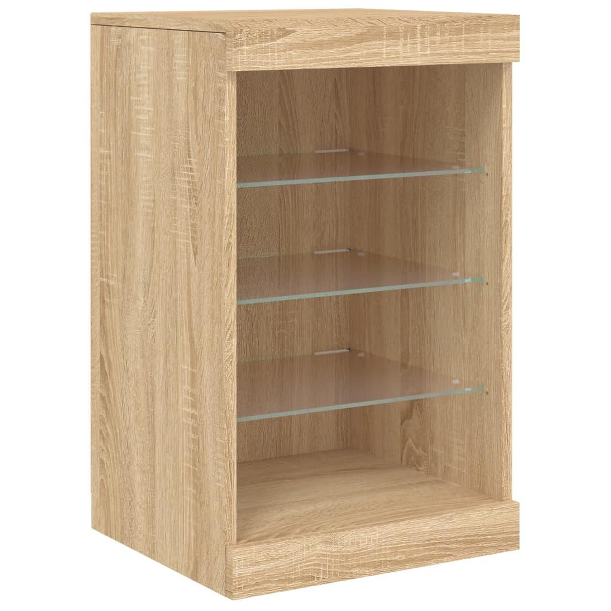 Voir la diapositive 3 : VIDAXL Buffet avec lumieres LED chene sonoma 41x37x67 cm
