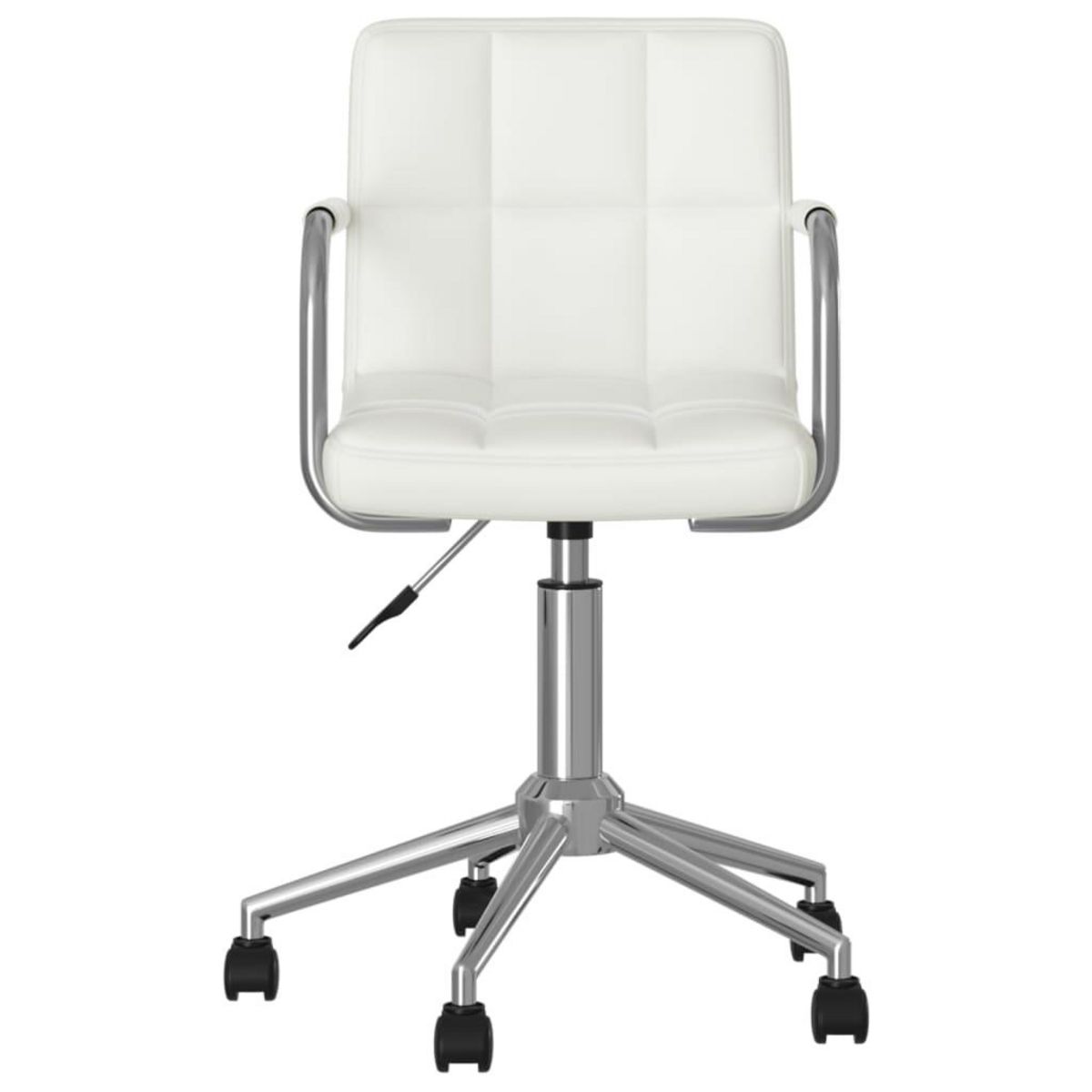 VIDAXL Chaise de bureau pivotante Blanc Similicuir