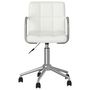 Voir la diapositive 3 : VIDAXL Chaise de bureau pivotante Blanc Similicuir