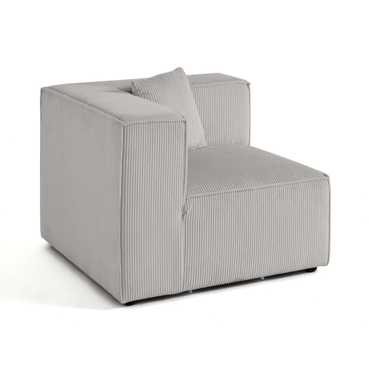 LISA DESIGN Arty - module d'assise d'angle réversible - en velours côtelé