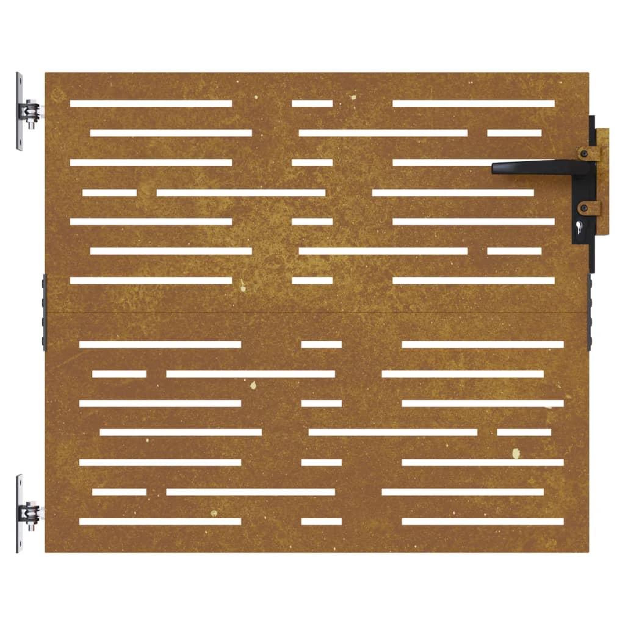 Voir la diapositive 4 : VIDAXL Portail de jardin 85x100 cm acier corten conception de carre