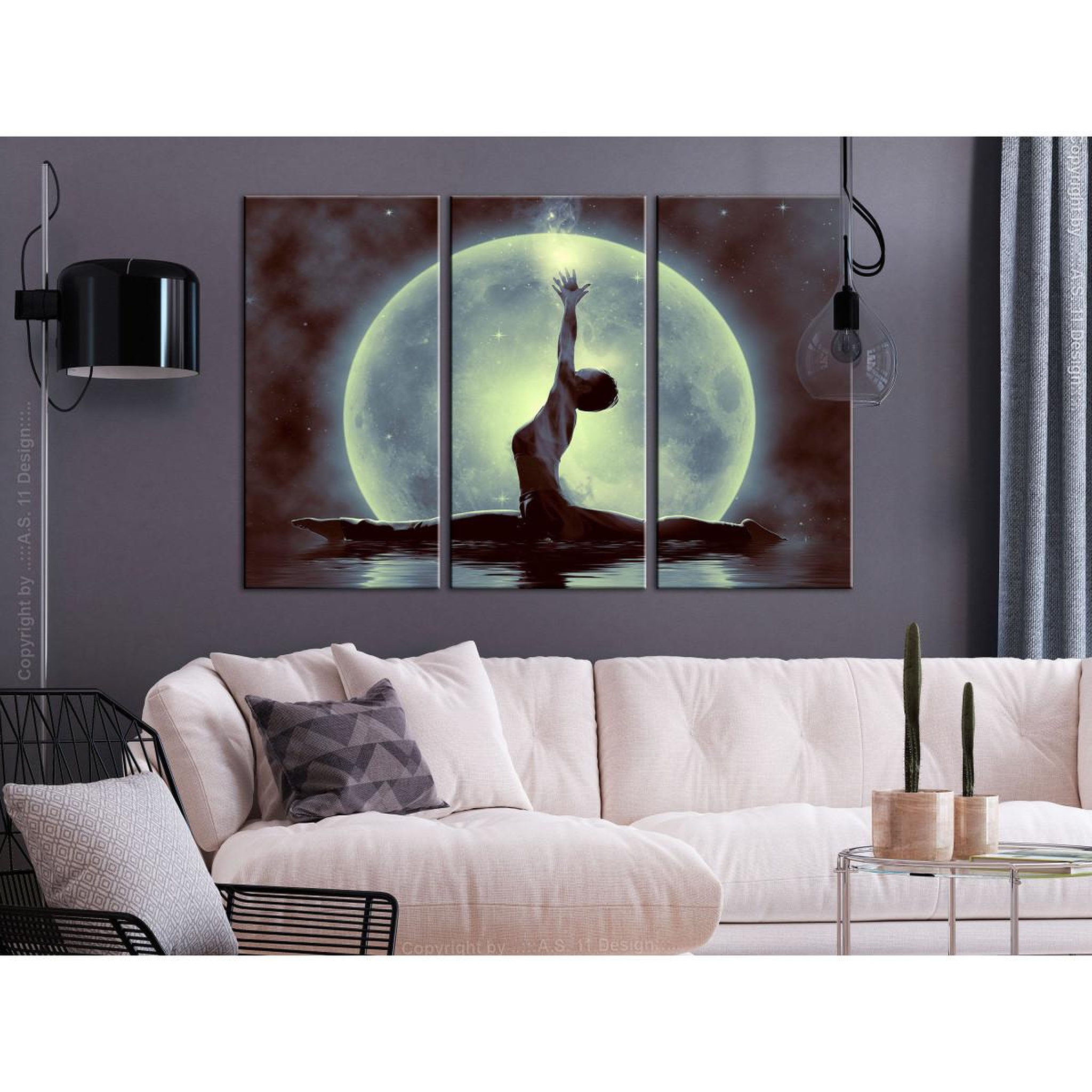 Voir la diapositive 2 : Paris Prix Tableau Imprimé 3 Panneaux  Twine Green