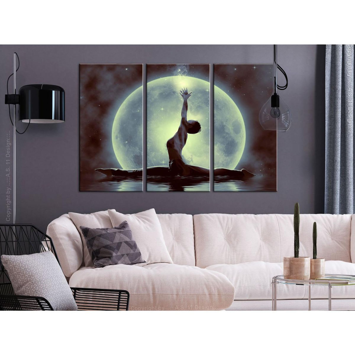 Paris Prix Tableau Imprimé 3 Panneaux  Twine Green