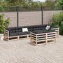 Voir la diapositive 3 : VIDAXL Salon de jardin 8 pcs avec coussins bois de pin massif